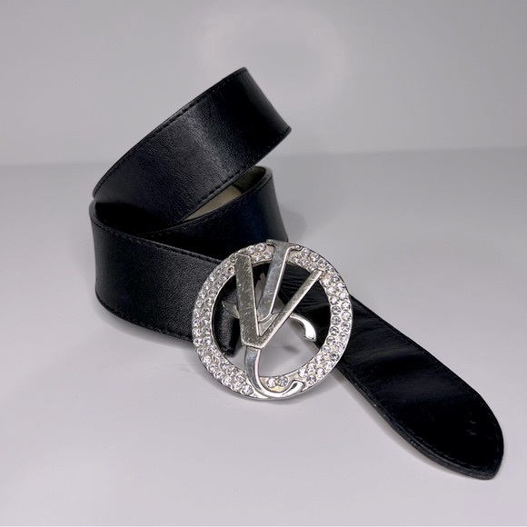Versace Jeans Couture Diamond Studded leather Belt - Picture 11 of 12